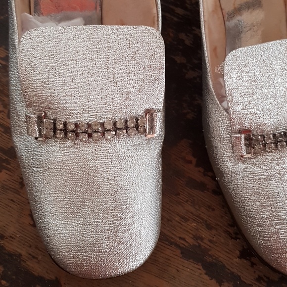 vintage Thom McAn silver rhinestone pumps 9 B - Picture 2 of 5